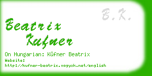 beatrix kufner business card